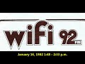 WIFI 92 Philadelphia 92 5 January 1982 Aircheck