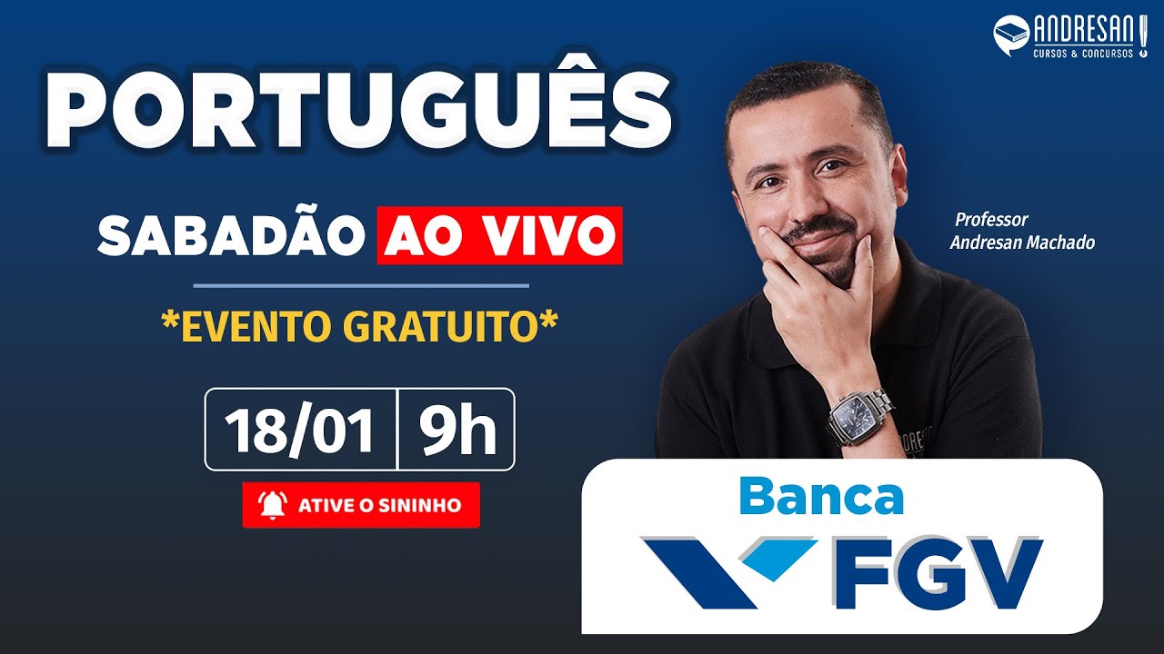 SABADÃO DE PORTUGUÊS - BANCA FGV | Professor Andresan Machado