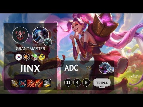 Jinx ADC vs Varus - KR Grandmaster Patch 10.7