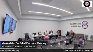 MBCo Bd of El. 05/22/2026 Pre-Certification & Certification Meeting for the  05/19 General Primary