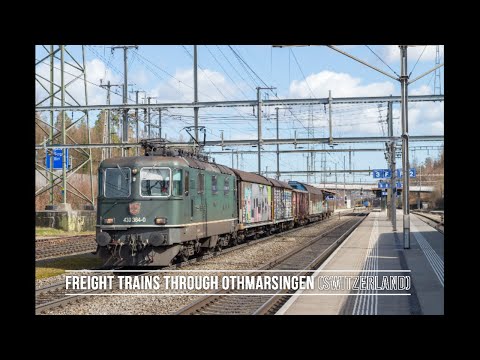 4K Freight Trains / Güterzug around Othmarsingen (CH) - March 2020