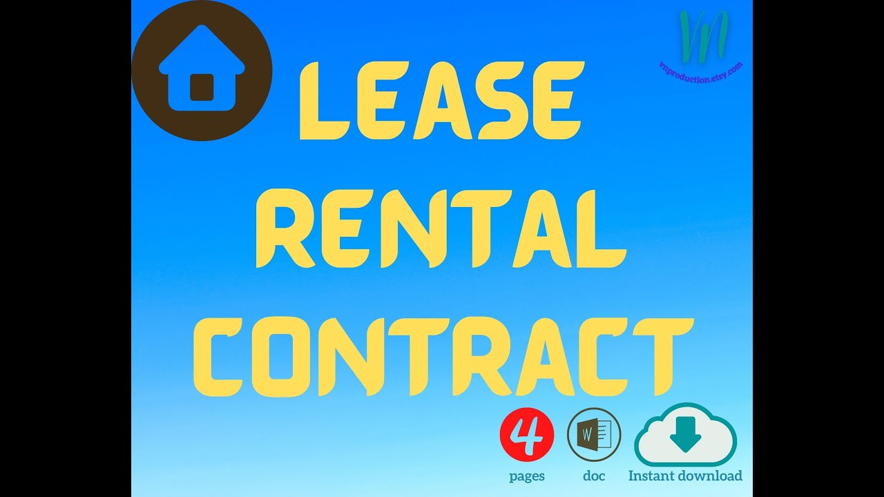 Editable RENTAL CONTRACT | Lease AGREEMENT Template | Download Word Document
