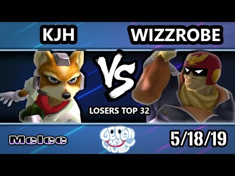 GOML 2019 SSBM - KJH (Fox) Vs. Wizzrobe (Falcon) Smash Melee Tournament Losers Top 32