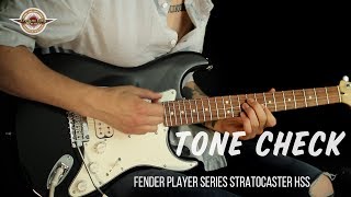 Video thumbnail for TONE CHECK: Fender Player Series Stratocaster HSS Demo | No Talking by Cream City Music