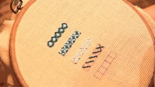 Смотреть онлайн Оригинальный красивый шов для вышивки крестиком