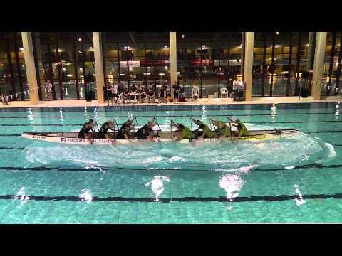 5. Hallescher Drachenboot Indoorcup - Rennen 88 - Rudermädels vs. WSC Friedersdorf