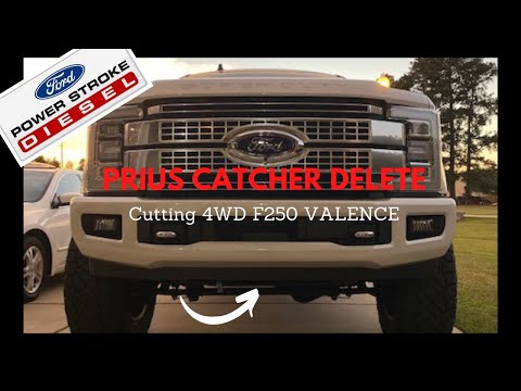 Cutting 4WD Valence on 2017-2019 Ford SuperStroke *6.7L Prius Catcher DELETE*