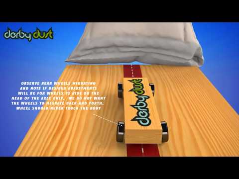 How to tune a Pinewood Derby Car Animation by Derbydust.com | Pinewood Derby Car Ideas
