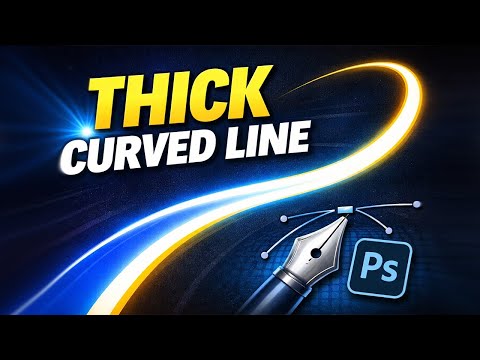 draw a thick curved line in photoshop