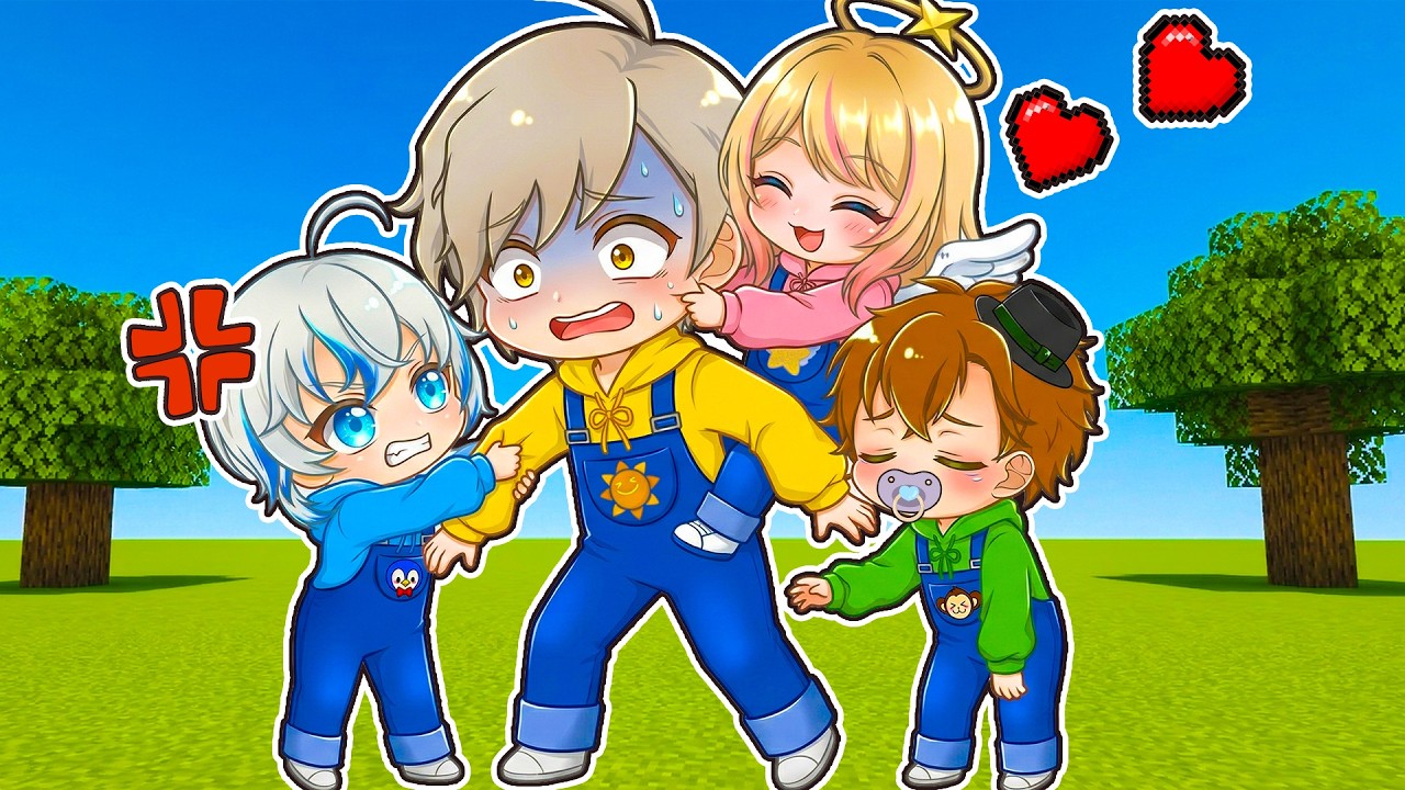 【全員赤ちゃん】みんがが子供になってしまった…地獄の子守24時間…【 マイクラ / まいくら / Minecraft 】【ペンカラ】