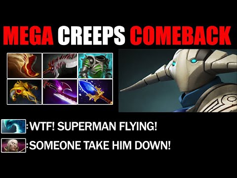 IMBA SVEN Aghanim's Scepter Build Crazy Flying Stun - Epic Mega Creeps Comeback Dota 2