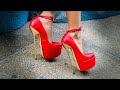 Shiny Red Giaro High Heels Pumps Luxury Highheels Walking
