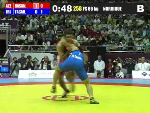 Mehdi Taghavi (Iran) vs Yabrail Hasanov (Azerbaijan) 66kg 2012 Freestyle World Cup FINAL