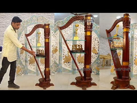 YT954 Unique home decor products , Harp design shelf For Music Lovers & Musicians Home Video