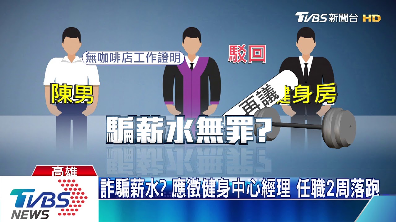 詐騙薪水？應徵健身中心經理　任職2周落跑