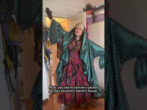 Borrowing clothes from your eccentric friend means accepting that subtlety is no longer an option.