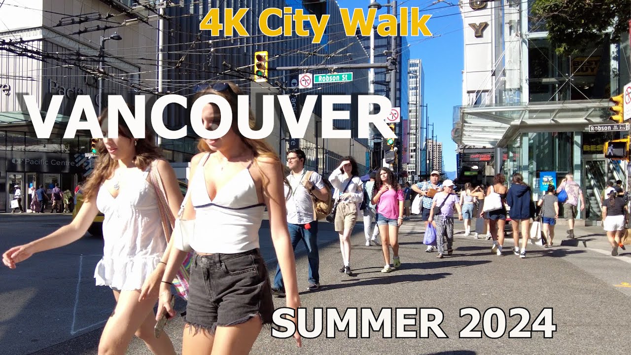 Immersive street-level walking tour through Vancouver, Canada, showcasing authentic urban landscapes, local architecture, and the vibrant atmosphere of the city's neighborhoods