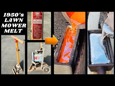 1950's Mower Melt Down - Copper Brass Aluminum - ASMR Metal Melting - Trash To Treasure BigStackD