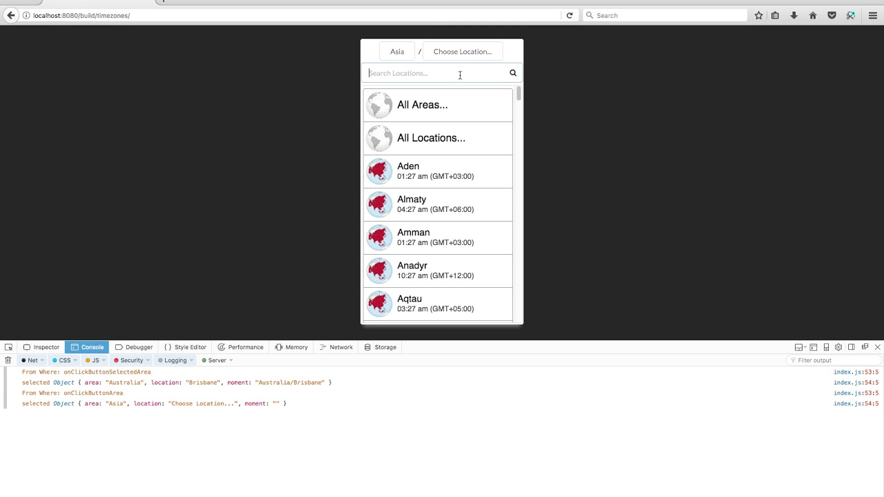 timezones with momentjs