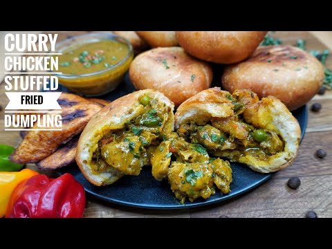 SO TASTY CURRY CHICKEN STUFFED CRISPY FRIED DUMPLINGS (JAMAICAN INSPIRED)