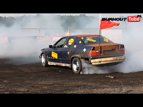 Palenie gumy BMW E36 "RDZEWEK" - XX Ogólnopolski Zlot BMW Toruń 2017
