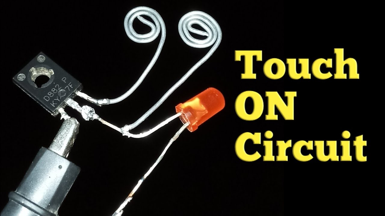 Simple Touch Sensor Circuit using D882 Transistor