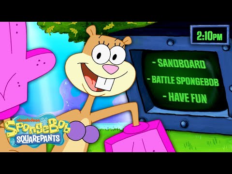 SANDY CHEEKSと過ごす1日☀️ 1時間ごとに!| スポンジボブ (An Entire Day with SANDY CHEEKS ☀️ Hour by Hour! | SpongeBob)