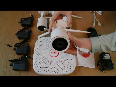 Sistem supraveghere video wireless 4 camere 8MP 25M Eyecam - www.1cctv.ro