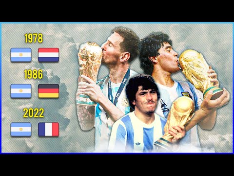 Las TRES FINALES GANADAS de ARGENTINA EN EL MUNDIAL ⚽🏆