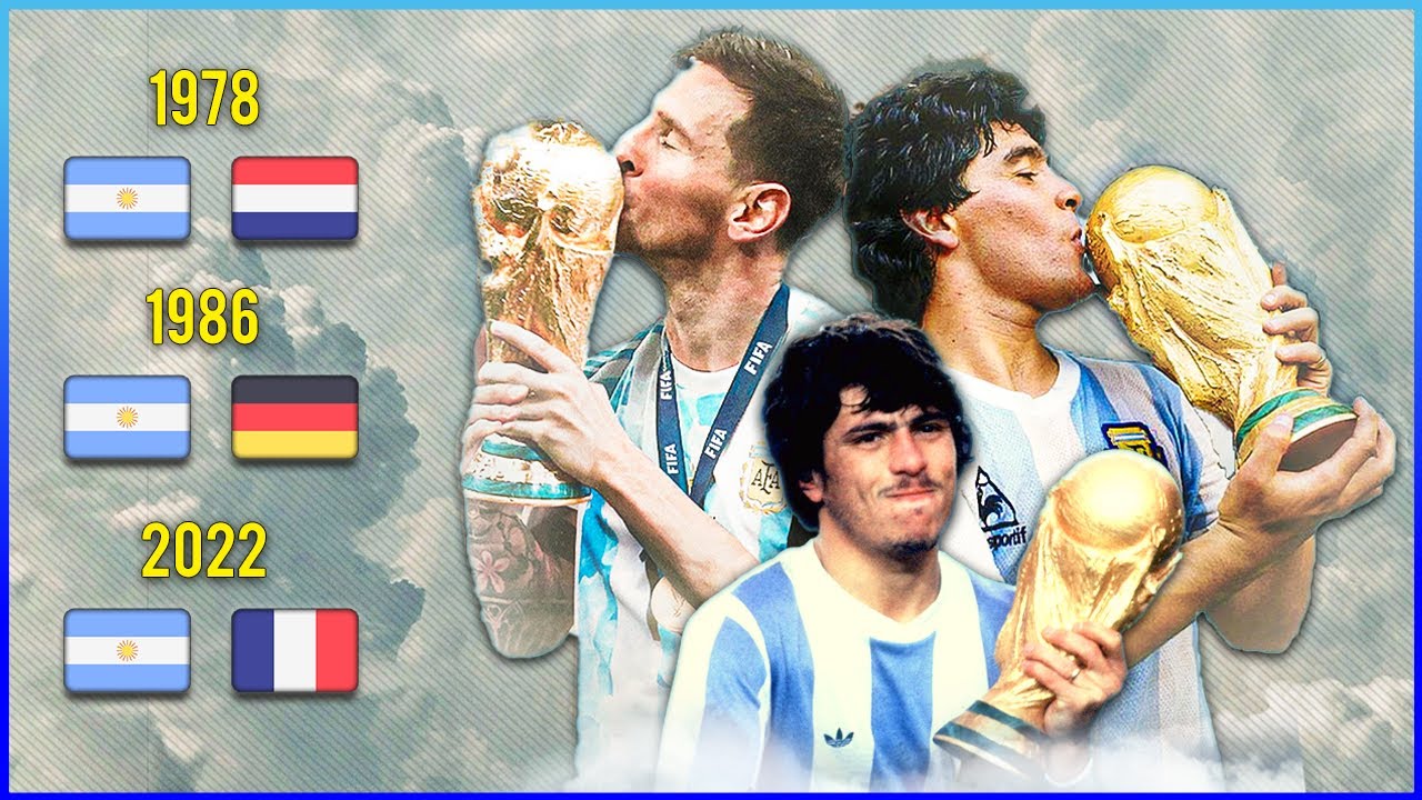 Las TRES FINALES GANADAS de ARGENTINA EN EL MUNDIAL ⚽🏆
