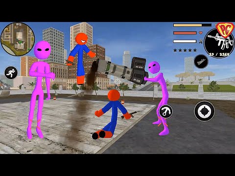 Stickman Spider Rope Hero Gangstar City - Huge Stickman