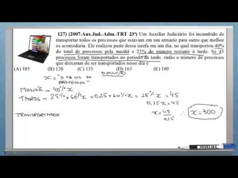 QUESTÃO 127   MATEMÁTICA  RESOLVIDA FCC