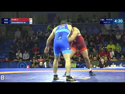 GOLD FS - 97 kg: Z. ELAM (USA) v. M. MAGOMEDOV (RUS)