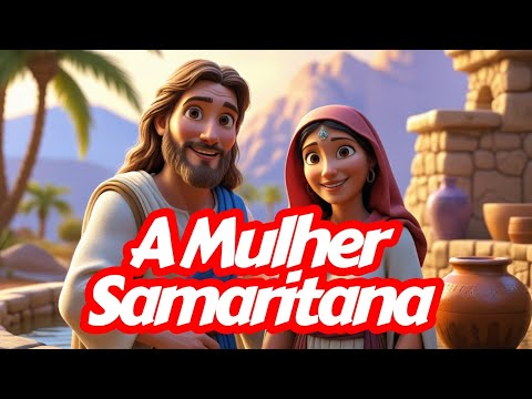A MULHER SAMARITANA: Jesus a Água da Vida! | Bíblia Infantil | @HistorinhasdaFé-históriasbíbli