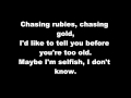 Hudson Taylor - Chasing Rubies (Lyrics) 
