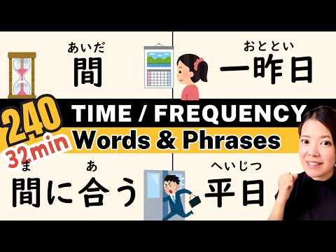【N5-N4】240 Time Words & Frequency Adverbs & Examples | Japanese Vocabulary #13