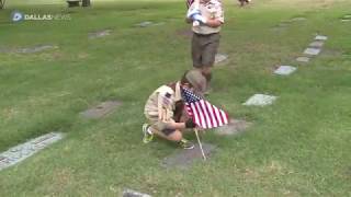 Flag dedication at Restland Memorial Park