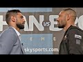 AMIR KHAN & KELL BROOK ICE COLD FACE OFF! BOTH SIZE EACH OTHER UP DURING FINAL STARE DOWN