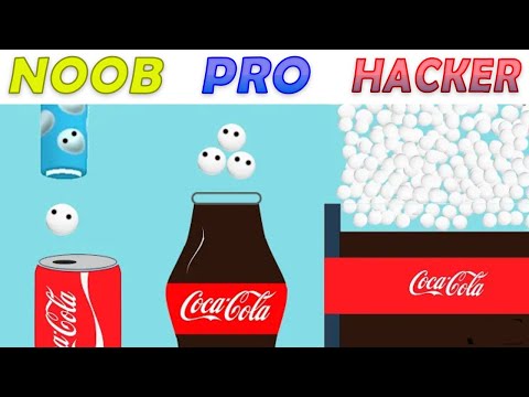 NOOB vs PRO vs HACKER - Coca Cola and Mentos (Drop and Explode)