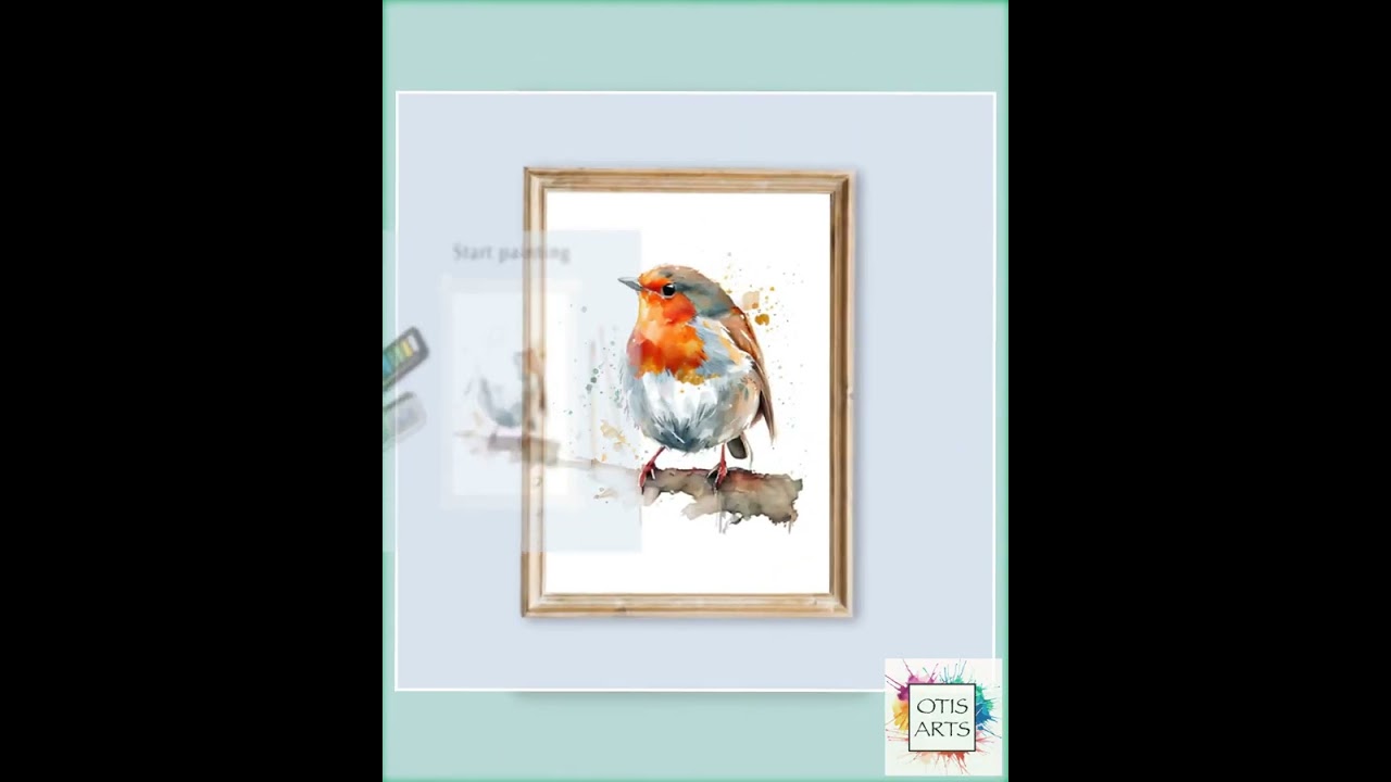 Robin painting template, outline drawing, PDF Digital Download for Coloring or Painting