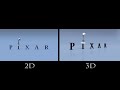 Pixar Animation Studios Logo Comparison (2D and 3D)