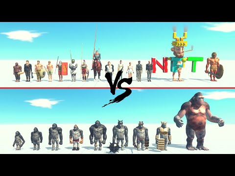 All Humans Vs Mutant Primates Faction ARBS | Animal Revolt Battle Simulator