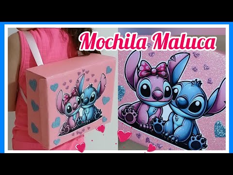 COMO FAZER MOCHILA MALUCA / MOCHILA DIVERTIDA DO  STITCH PARA O DIA DAS CRIANÇAS 