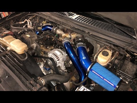 Project 7.3 Gets SINISTER DIESEL Cold Air Intake, And Intercooler Pipes!