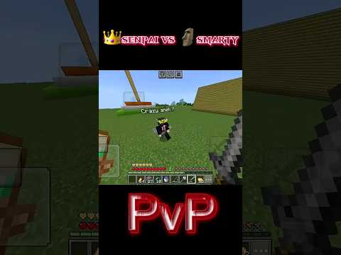 👑senpai vs 🗿smarty ||who is pvp god😈|| #gaming #minecraft #yessmartypie #senpaispider #shorts #viral