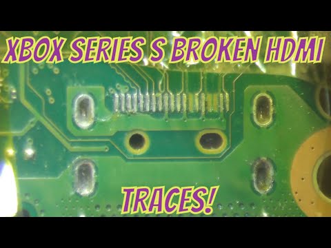 Fix Xbox Series S Damaged HDMI Port Connector Trace Repair