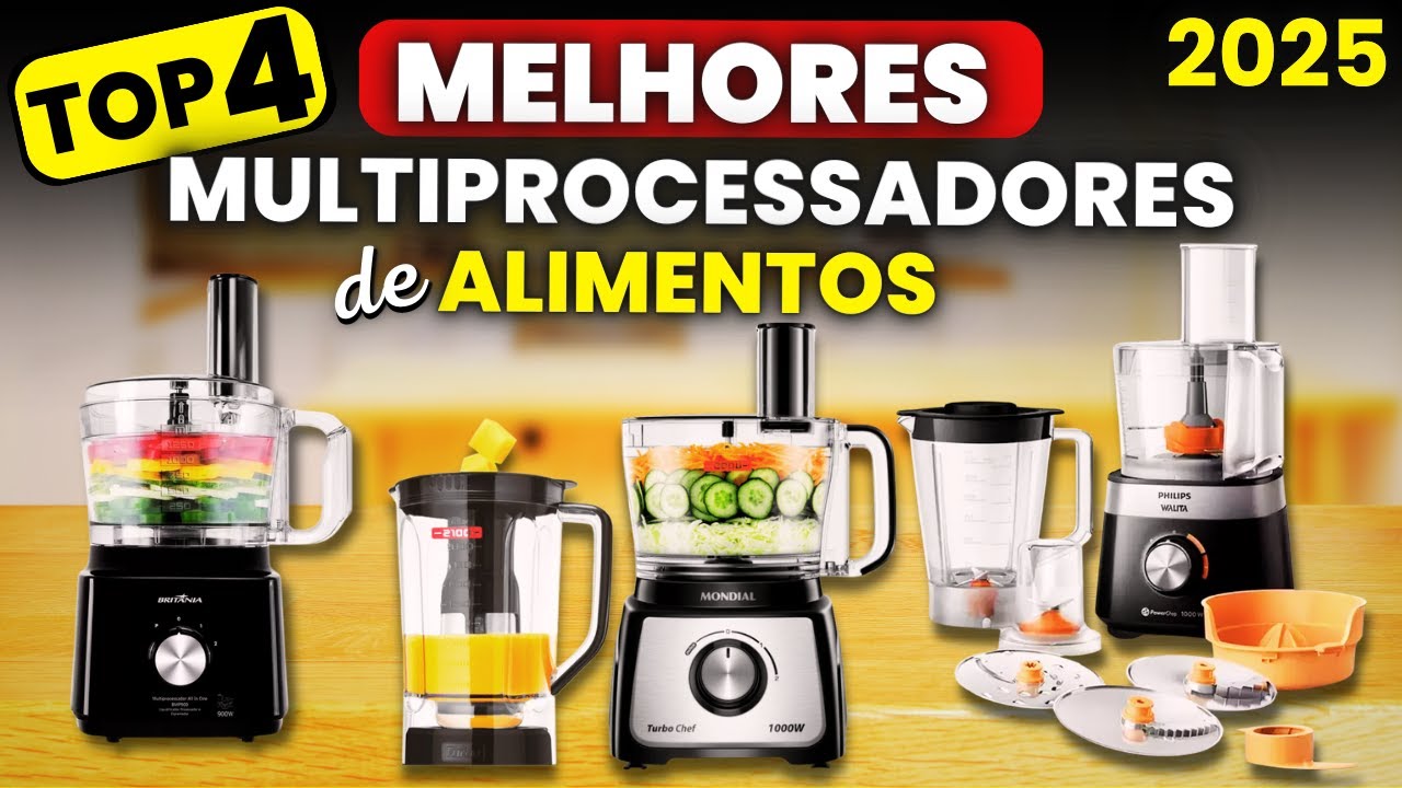 QUAL MELHOR MULTIPROCESSADOR DE ALIMENTOS 2024? TOP 4 Melhores Processadores de Alimentos p/ Comprar