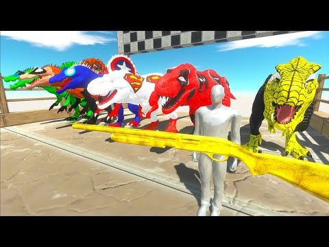 White Superman Tyrannosaurus Rex Fps Avatar V2 - Animal Revolt Battle Simulator