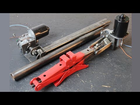 Build Powerful Linear Actuators from Windshield Wiper Motors and Car Jacks