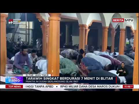 Kilat, Salat Tarawih di Ponpes Mambaul Hikam Blitar Hanya 7 Menit #beritasatu